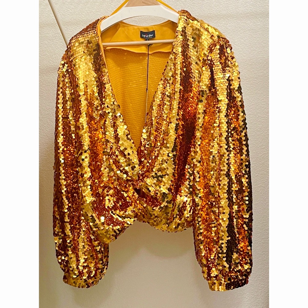PeriodT! Twist Front Sequin Top - Patrick Starrr X FTF